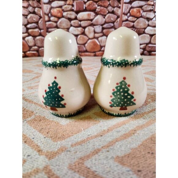 Vintage Christmas Tree Candlesticks/ Salt Pepper Shakers - Picture 11 of 14